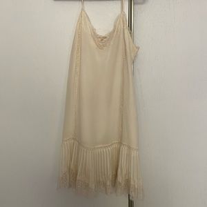 Ivory mini lace detailed dress